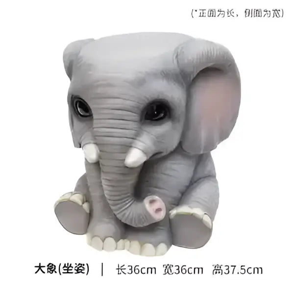 DecorBites™ Animal Resin Sculpture Footstool Seat Cartoon Statue Chair for Living Room