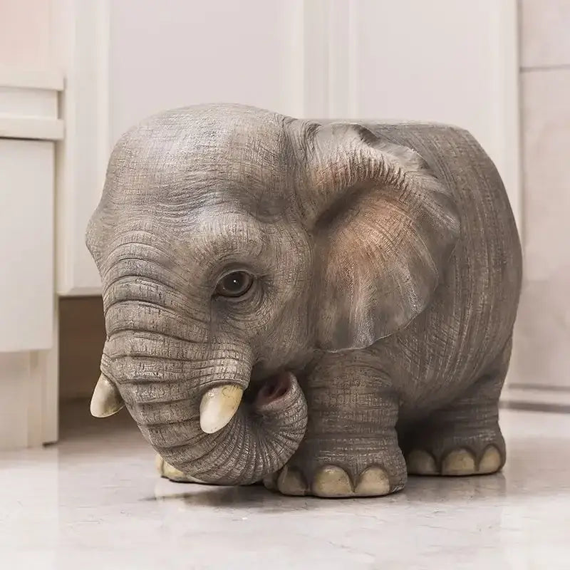 DecorBites™ Animal Resin Sculpture Footstool Seat Cartoon Statue Chair for Living Room