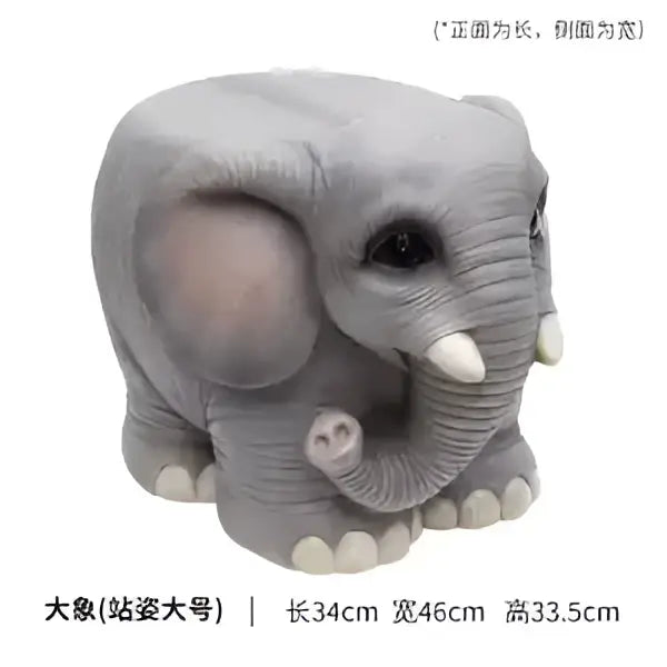 DecorBites™ Animal Resin Sculpture Footstool Seat - Creative Cartoon Statue Chair Stool
