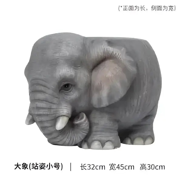 DecorBites™ Animal Resin Sculpture Footstool Seat - Creative Cartoon Statue Chair Stool