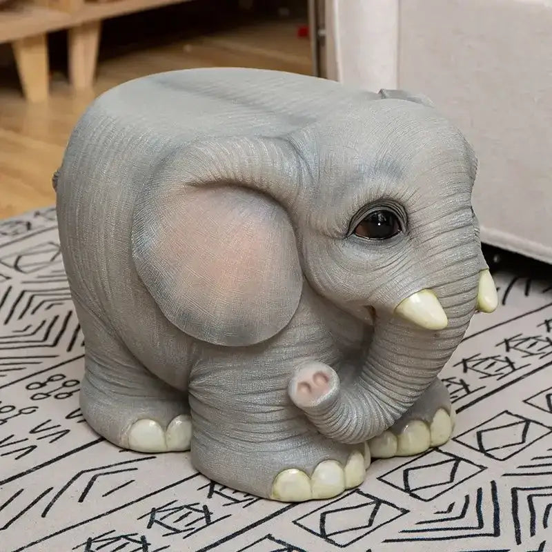 DecorBites™ Animal Resin Sculpture Footstool Seat - Creative Cartoon Statue Chair Stool
