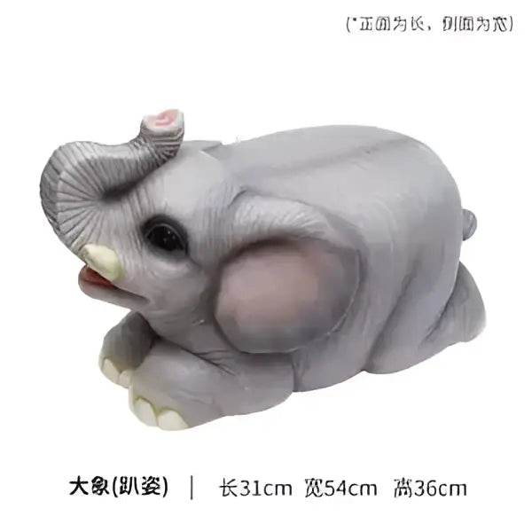 DecorBites™ Animal Resin Sculpture Footstool Seat - Creative Cartoon Statue Chair Stool