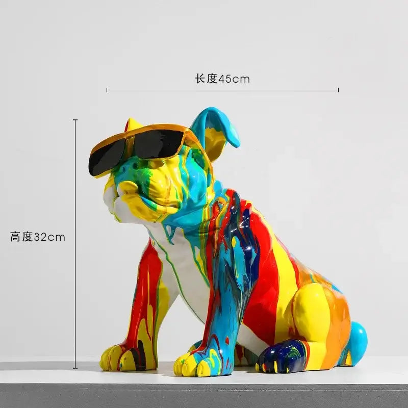 DecorBites™ Animal Resin Statue Collection: Abstract Horse Cow French Bullfighting Dog Sculpture
