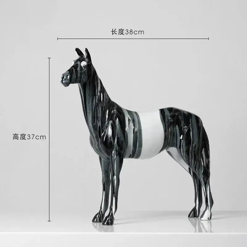 DecorBites™ Animal Resin Statue Collection: Abstract Horse Cow French Bullfighting Dog Sculpture