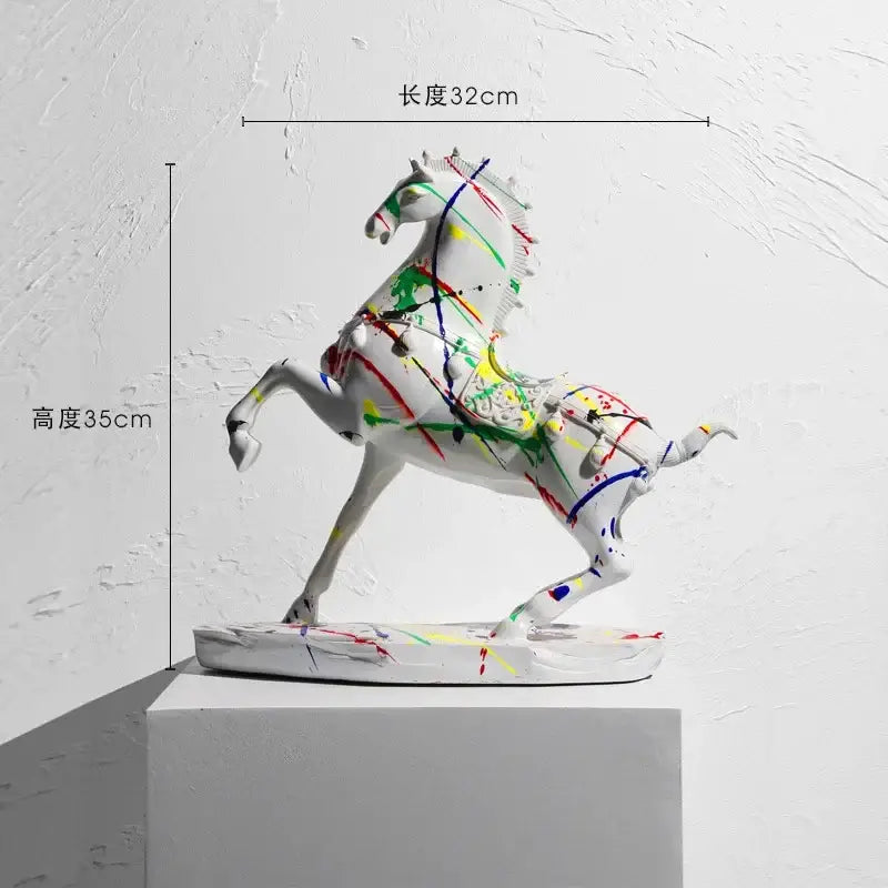 DecorBites™ Animal Resin Statue Collection: Abstract Horse Cow French Bullfighting Dog Sculpture