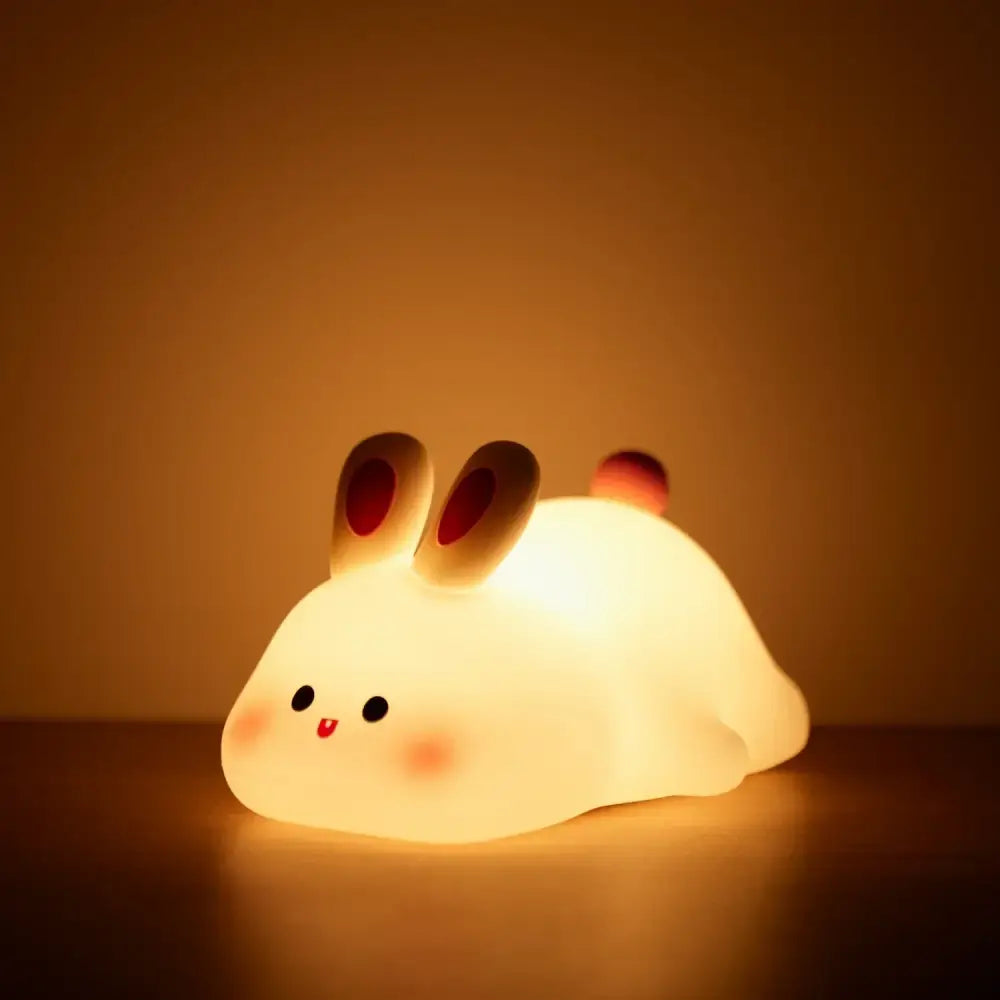 DecorBites™ Animal Silicone Night Light USB Rechargeable Timer Baby Kids Bedside Lamp