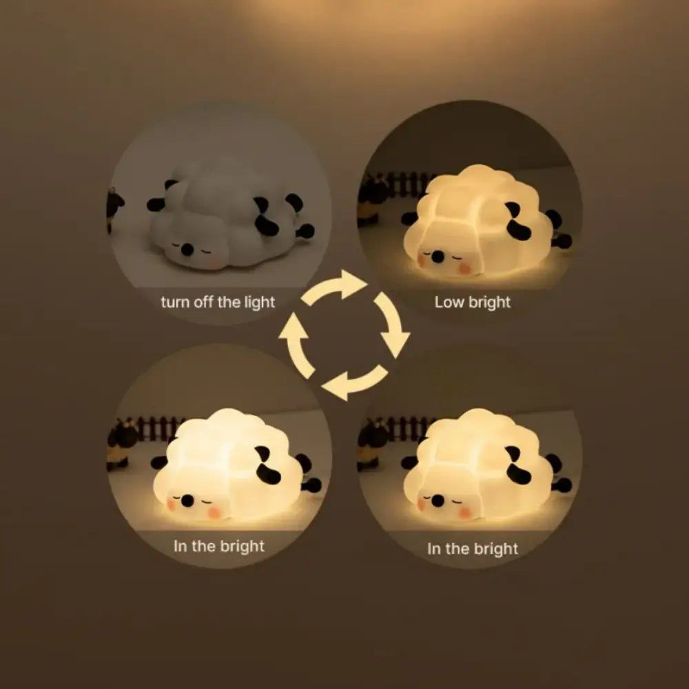DecorBites™ Animal Silicone Night Light USB Rechargeable Timer Baby Kids Bedside Lamp