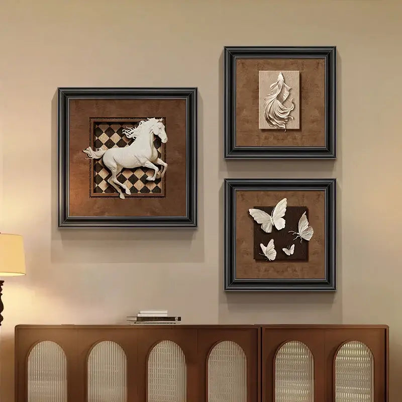 DecorBites™ Animal Wall Decor Frame Set Art Painting Poster Room Aesthetic Decoration