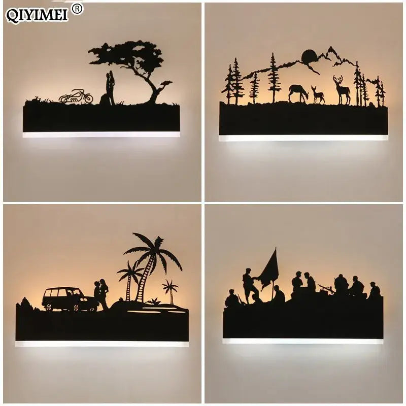 DecorBites™ Animal Wall Lamps: Upside Warm Down Cool Lighting for Living Room and Bedside