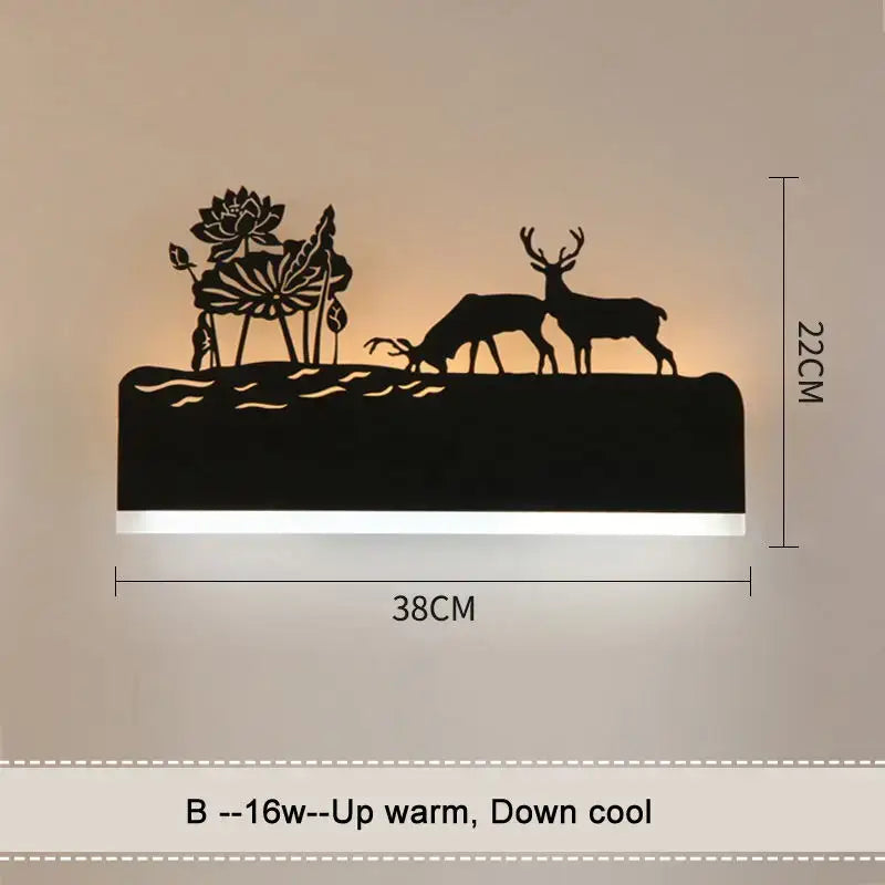 DecorBites™ Animal Wall Lamps: Upside Warm Down Cool Lighting for Living Room and Bedside