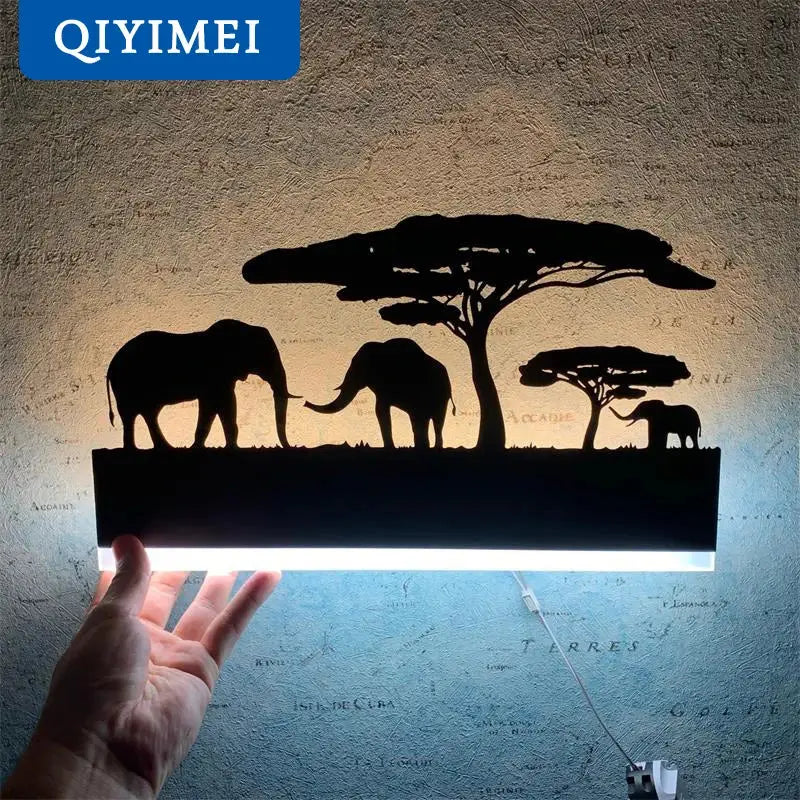 DecorBites™ Animal Wall Lamps: Upside Warm Down Cool Lighting for Living Room and Bedside