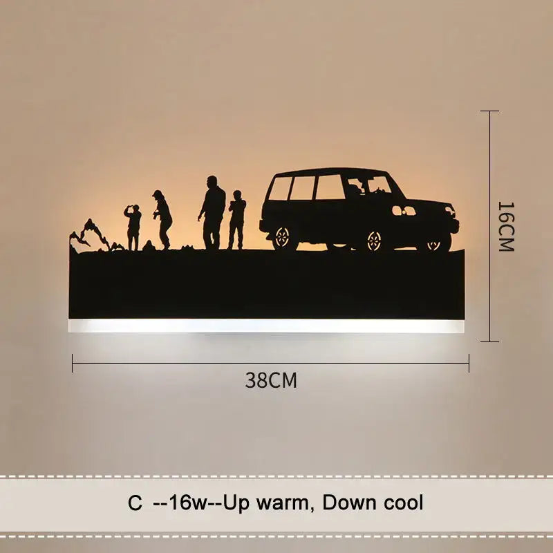 DecorBites™ Animal Wall Lamps: Upside Warm Down Cool Lighting for Living Room and Bedside