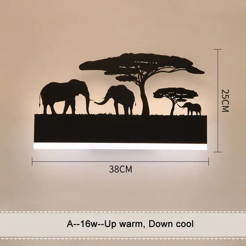 DecorBites™ Animal Wall Lamps: Upside Warm Down Cool Lighting for Living Room and Bedside