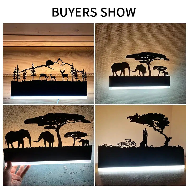 DecorBites™ Animal Wall Lamps: Upside Warm Down Cool Lighting for Living Room and Bedside