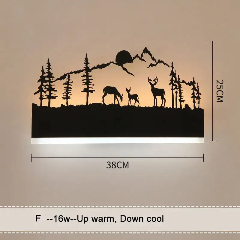 DecorBites™ Animal Wall Lamps: Upside Warm Down Cool Lighting for Living Room and Bedside