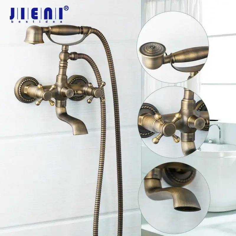 DecorBites™ Antique Bass Wall Mounted Shower Mixer Set