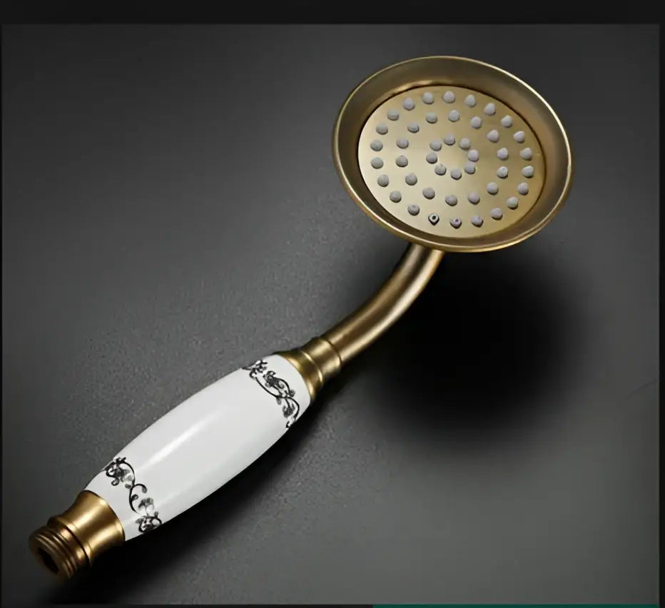 DecorBites™ Antique Bathroom Handheld Shower Head | High Pressure Rainfall Nozzle Save Water