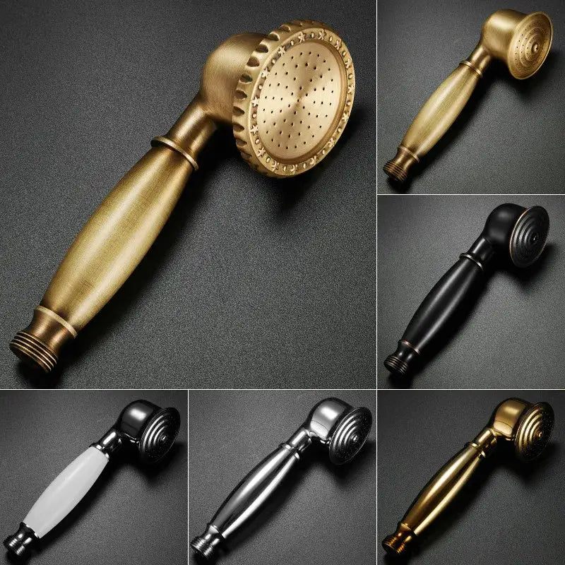 DecorBites™ Antique Bathroom Handheld Shower Head | High Pressure Rainfall Nozzle Save Water