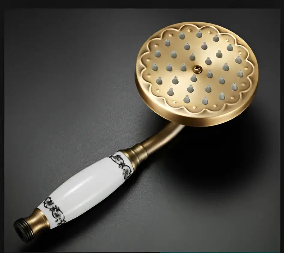 DecorBites™ Antique Bathroom Handheld Shower Head | High Pressure Rainfall Nozzle Save Water