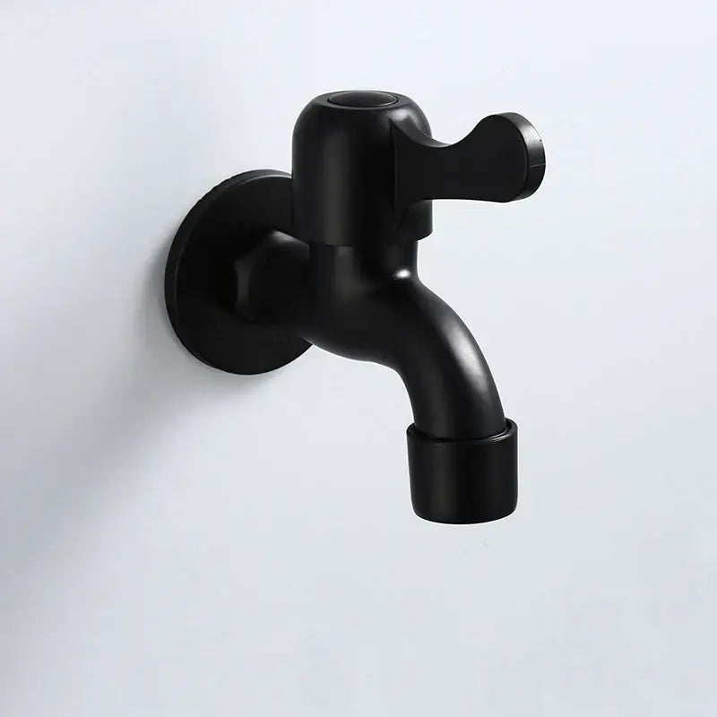 DecorBites™ Antique Black Brass Wall Mount Bibcock Tap for Outdoor Garden and Washing Machine