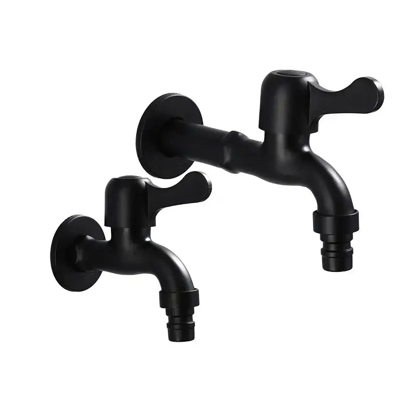 DecorBites™ Antique Black Brass Wall Mount Bibcock Tap for Outdoor Garden and Washing Machine