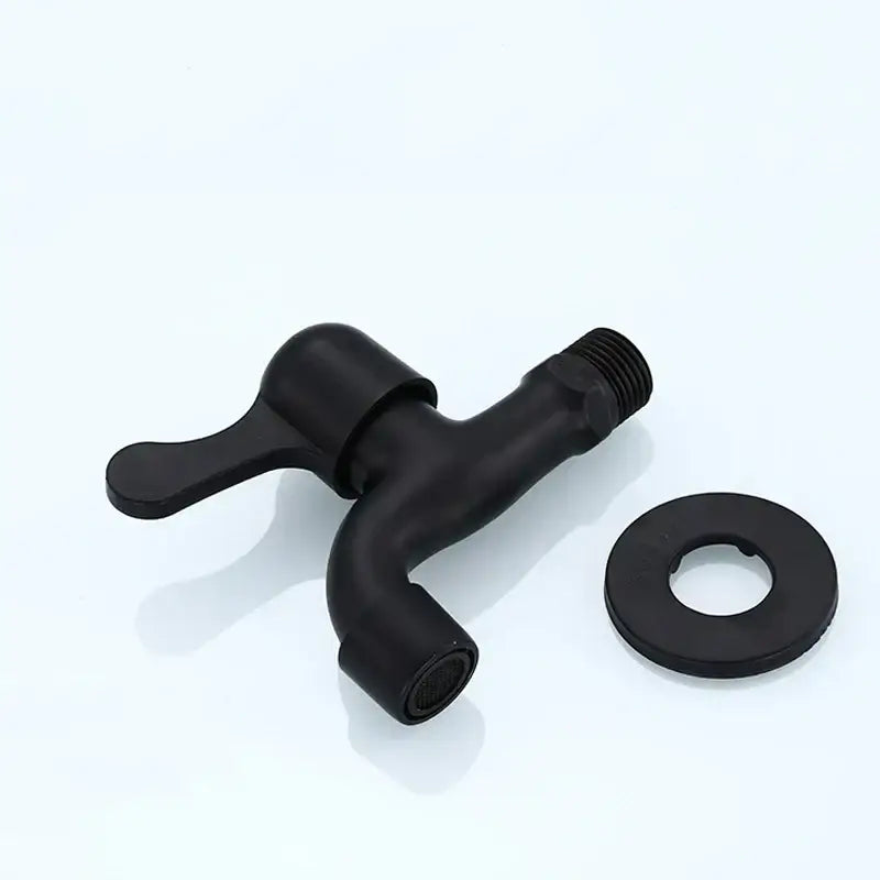 DecorBites™ Antique Black Brass Wall Mount Bibcock Tap for Outdoor Garden and Washing Machine