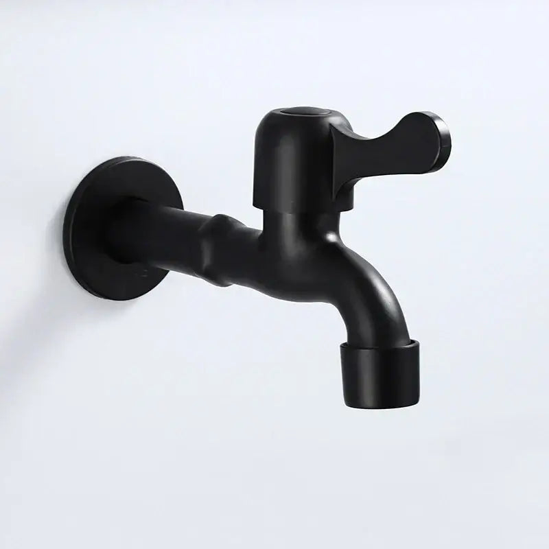 DecorBites™ Antique Black Brass Wall Mount Bibcock Tap for Outdoor Garden and Washing Machine