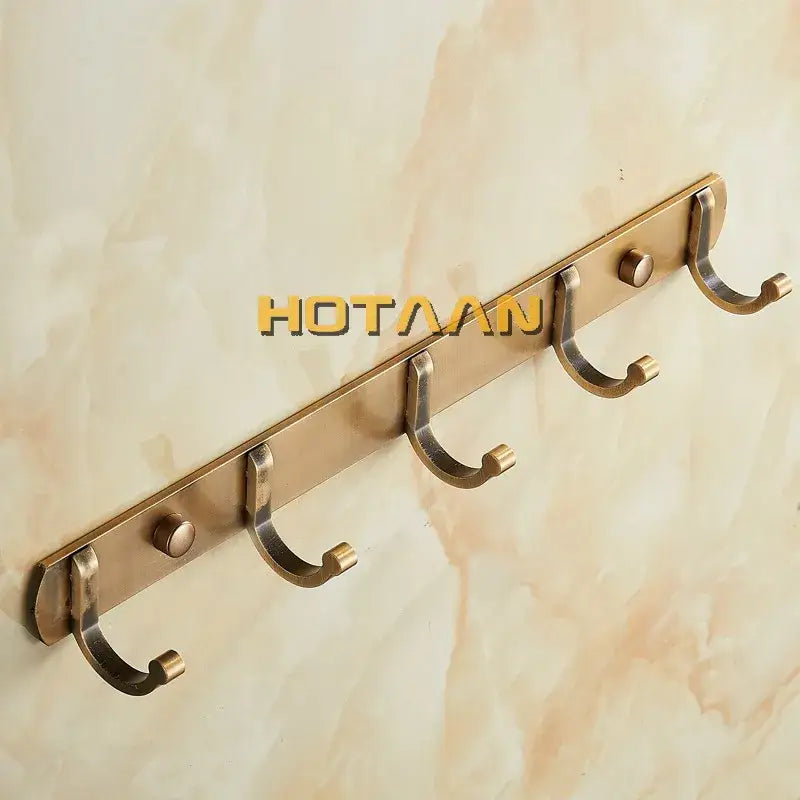 DecorBites™ Antique Black Robe Hook, Brass Finish Bathroom Hardware, Wall Hook, Clothes Hook.
