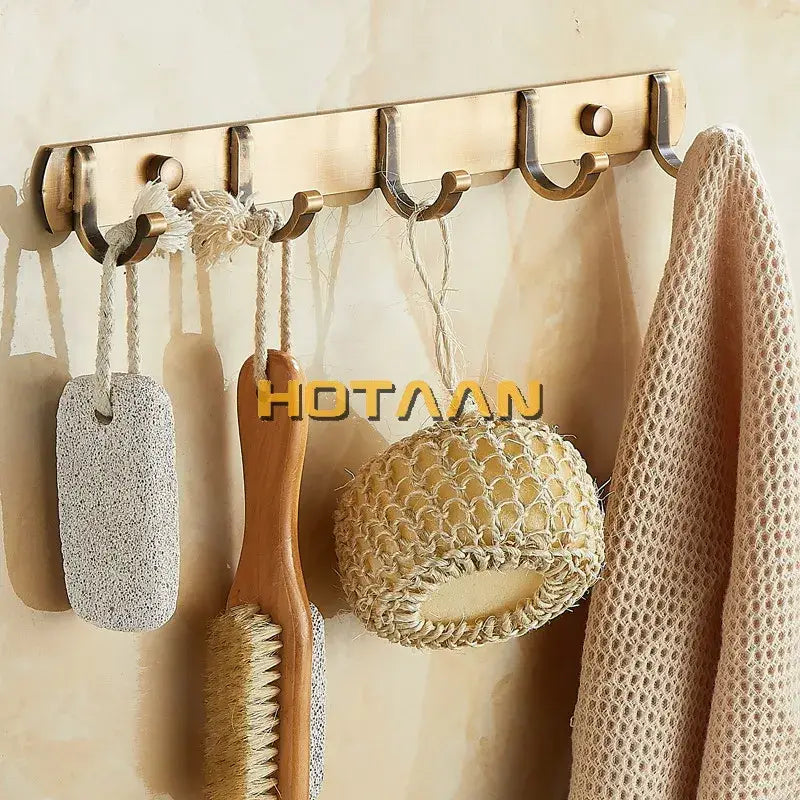 DecorBites™ Antique Black Robe Hook, Brass Finish Bathroom Hardware, Wall Hook, Clothes Hook.