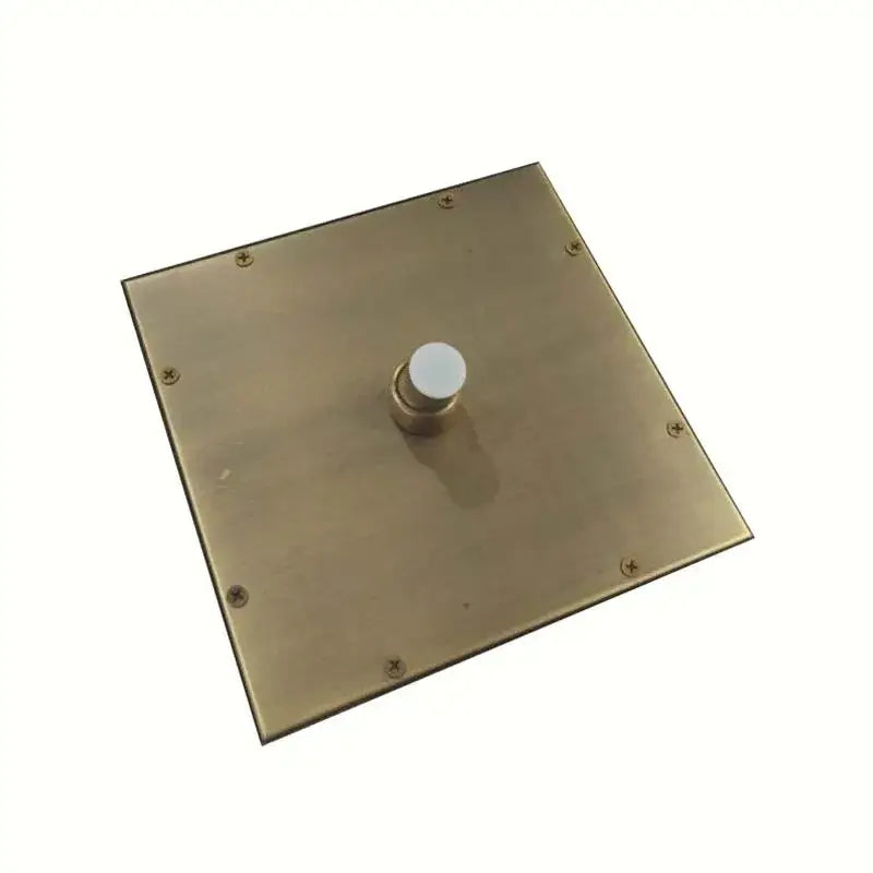 DecorBites™ Antique Brass 8-inch Square Rainfall Shower Head - Premium Brass Top