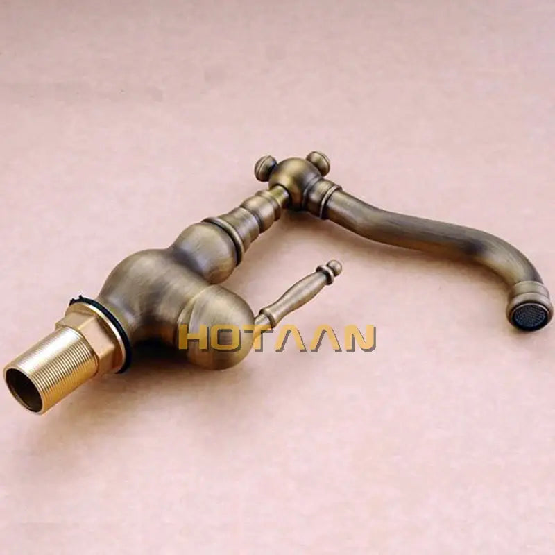 DecorBites™ Antique Brass Basin Faucet, Bathroom Mixer Tap, Basin Faucet YT-5047