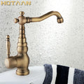 DecorBites™ Antique Brass Basin Faucet, Bathroom Mixer Tap, Basin Faucet YT-5047