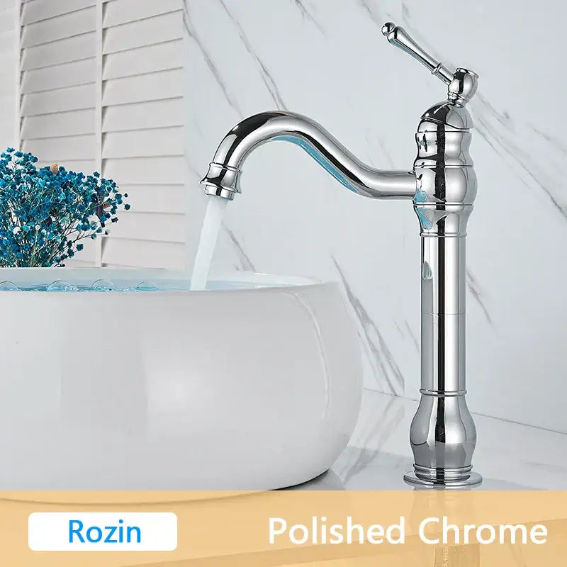 DecorBites™ صنبور حوض نحاسي عتيق بمقبض واحد خلاط حوض الحمام