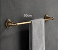 DecorBites™ Antique Brass Bathroom Accessory Set: Towel Rack, Paper Holder, Soap Dish, Towel Ring, & More