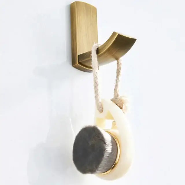 DecorBites™ Antique Brass Bathroom Accessory Set: Towel Rack, Paper Holder, Soap Dish, Towel Ring, & More