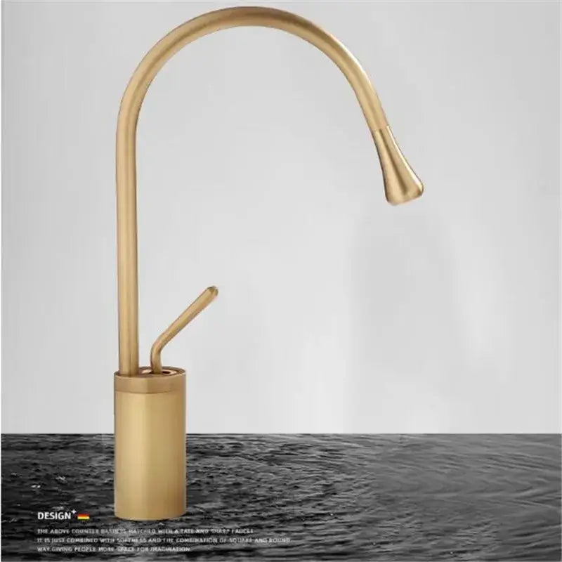 DecorBites™ Antique Brass Bathroom Basin Faucet Hot Cold Black Sink Mixer Kitchen Water Crane