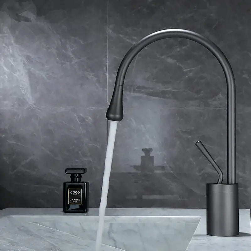 DecorBites™ Antique Brass Bathroom Basin Faucet Hot Cold Black Sink Mixer Kitchen Water Crane