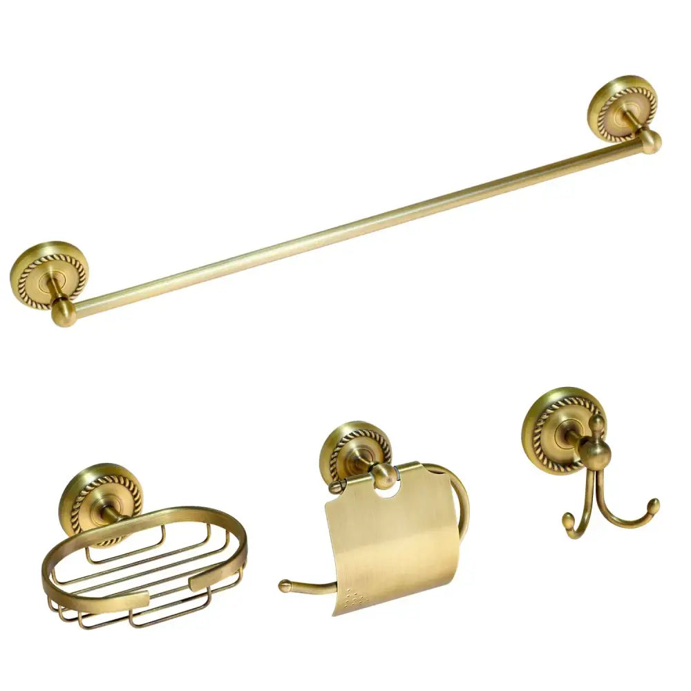 DecorBites™ Antique Brass Bathroom Hardware Set-SOAP DISH TOILET HOLDER - ACCESSORY
