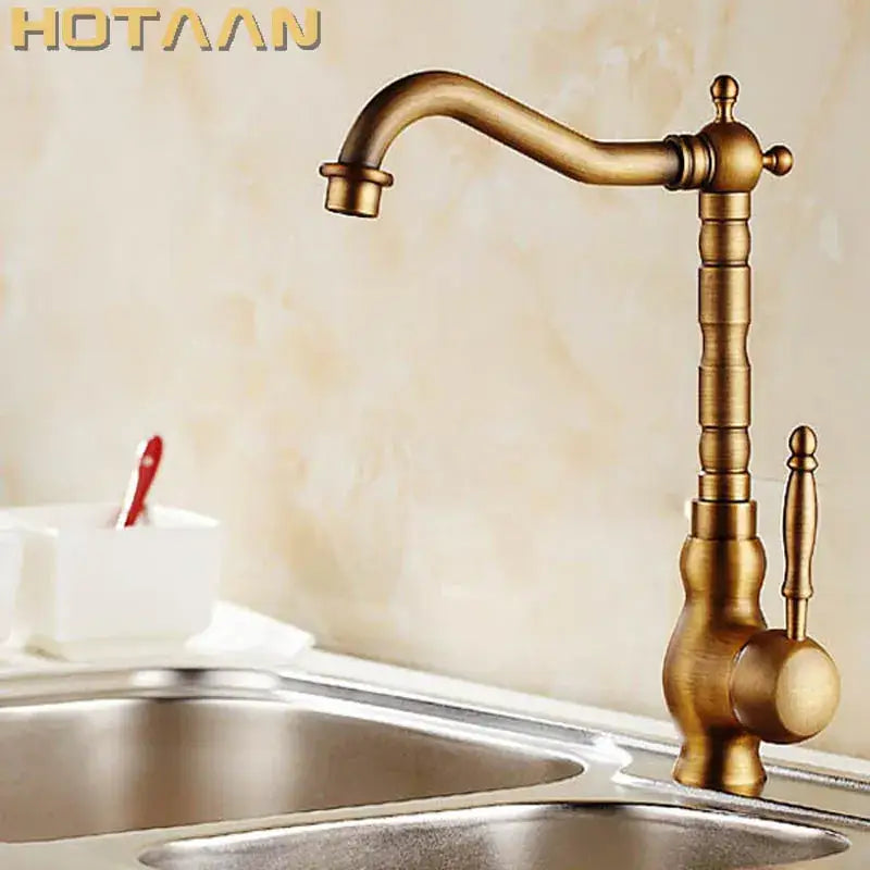 خلاط حوض حمام DecorBites™ من النحاس العتيق، بفتحة واحدة للتركيب على السطح