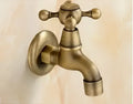 DecorBites™ Antique Brass Dragon Carved Outdoor Washing Machine Faucet Cold Tap