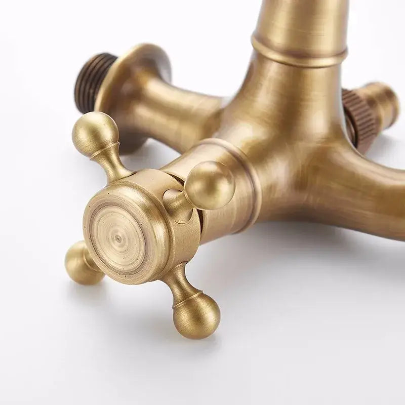 DecorBites™ Antique Brass Garden Bibcocks Single Cold Tap Faucet for Outdoor Use