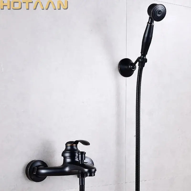 DecorBites™ Antique Brass Hand Held Shower Head Kit for Bathroom Wall Mount