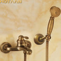 DecorBites™ Antique Brass Hand Held Shower Head Kit for Bathroom Wall Mount