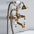 DecorBites™ Antique Brass Hand-Held Shower Head Kit - Wall Mounted Shower Faucet