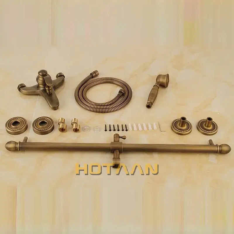 DecorBites™ Antique Brass Hand Held Shower Head Kit - YT-5360-A