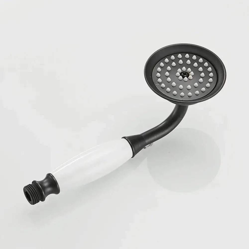 DecorBites™ Antique Brass Hand Held Shower with Luxury Ceramics - Round Rainfall Faucet