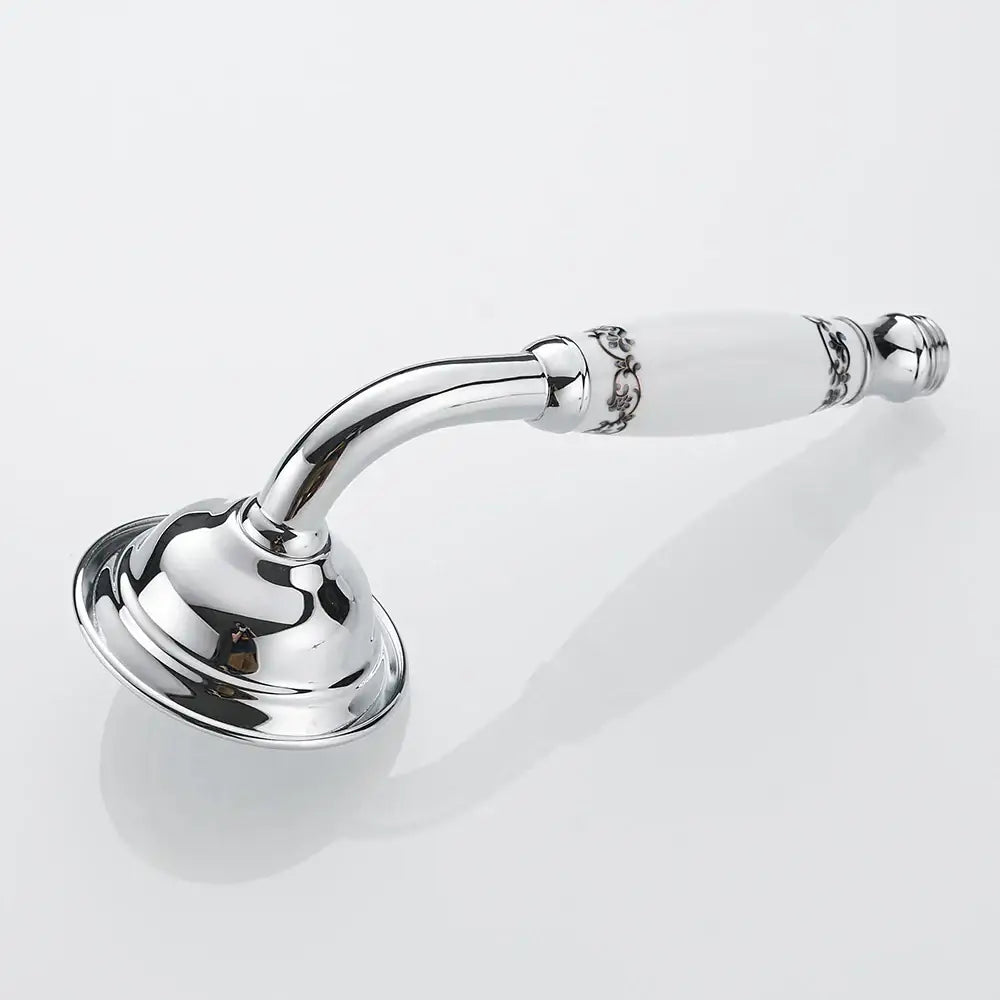DecorBites™ Antique Brass Hand Held Shower with Luxury Ceramics - Round Rainfall Faucet