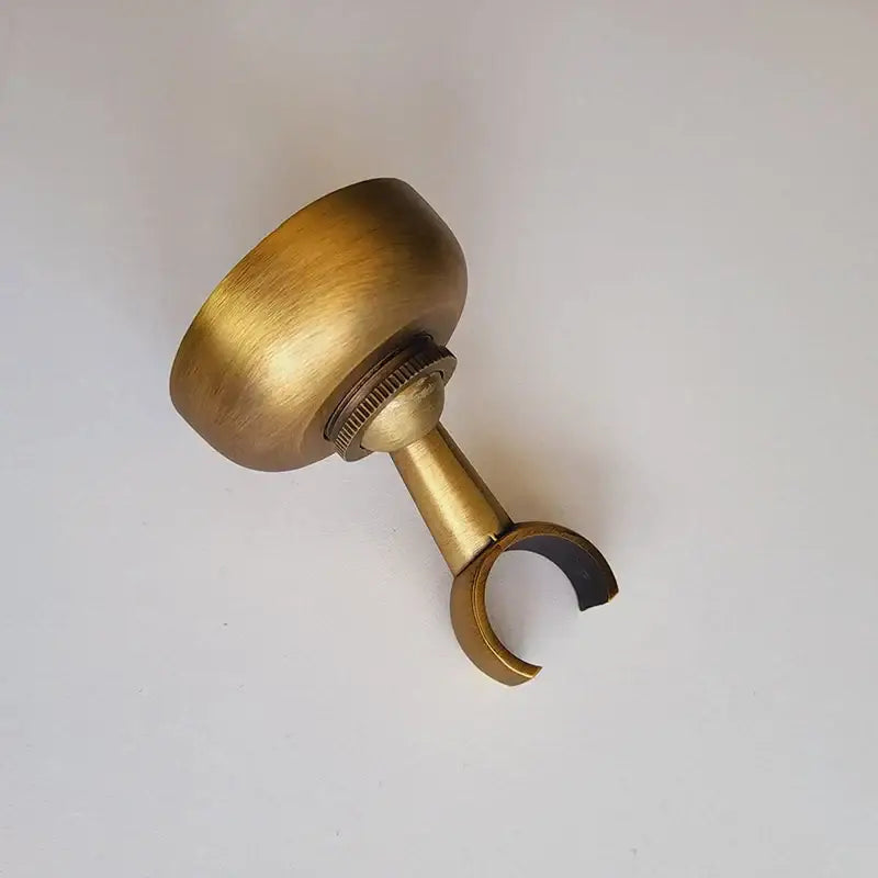 DecorBites™ Antique Brass Hand Shower Holder Hook Pedestal Bracket Wall Mount Bathroom Accessories