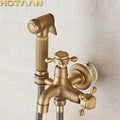 DecorBites™ Antique Brass Handheld Bidet Sprayer Set - Self Cleaning Hand Sprayer for Bathroom