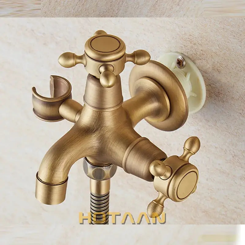 DecorBites™ Antique Brass Handheld Bidet Sprayer Set - Self Cleaning Hand Sprayer for Bathroom